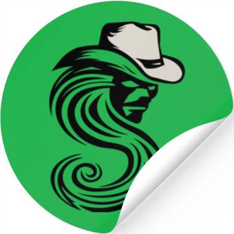 Discover Dust Devil Cowboy Design Vector 2 Colors Stickers