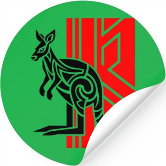 Discover Kangaroo Vector Design 3 Colors Stickers