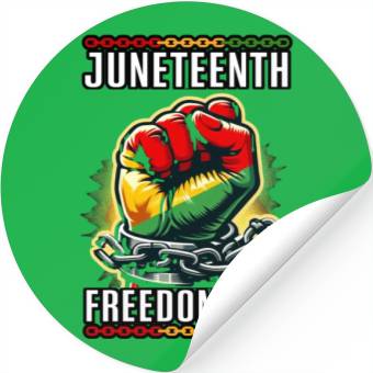 Discover Juneteenth breaking chains, embracing freedom Stickers