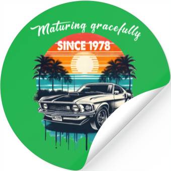 Discover Maturing Gracefully Since 1978 Classic Car Stickers