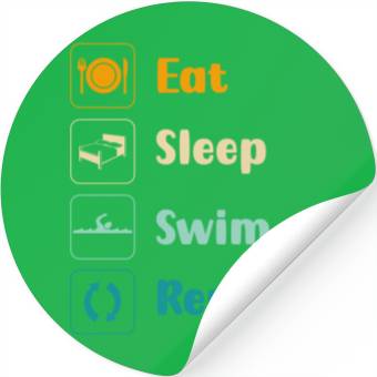 Discover Swimming Pool Sun Diving Stickers