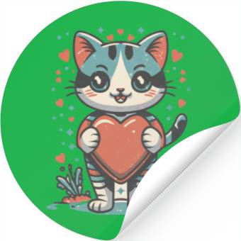 Discover cat mom Stickers