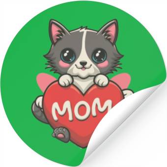 Discover cat mom Stickers