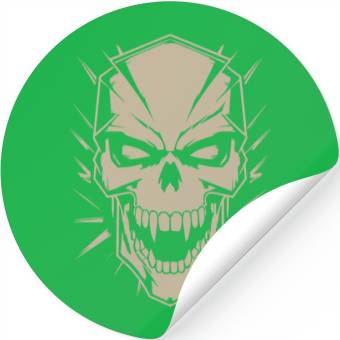 Discover Agressive menacing skull Stickers