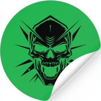 Discover Aggressive evil skull Stickers