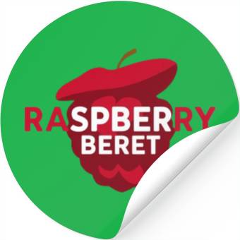 Discover Cute Raspberry Beret Stickers