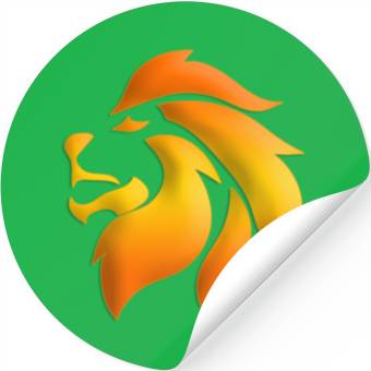 Discover Gold Lion Stickers