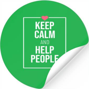 Discover keep calm and help people 1 Stickers