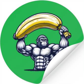 Discover Monkey with Big Banana Stickers