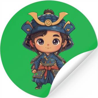 Discover Samurai warrior Kid Stickers