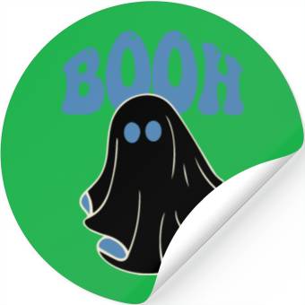 Discover funny Halloween ghost Stickers design