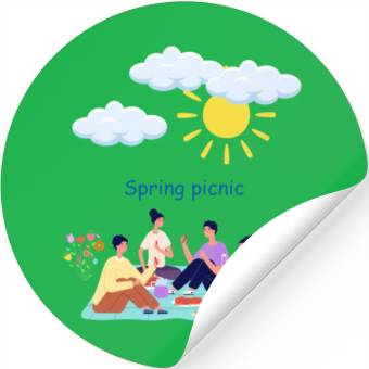 Discover Spring picnic 1 Stickers