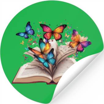 Discover open book Stickers