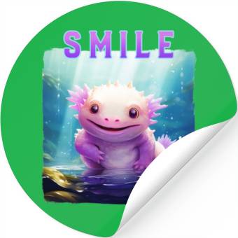 Discover Colorful Smiling Lizard Underwater Stickers