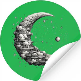 Discover Cool Full Moon - Solar Eclipse, Moon Phases Total Stickers
