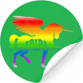 Discover Rainbow pride unicorn Stickers
