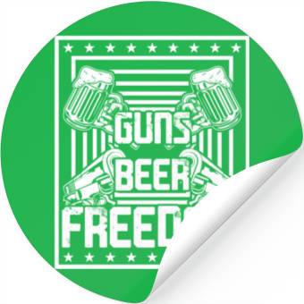 Discover Guns Beer Freedom Stickers