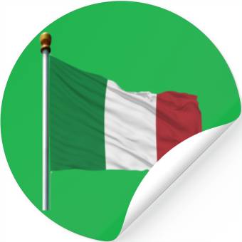Discover italy flag Stickers