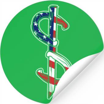 Discover Horseshoe Pitching USA FLag Stickers