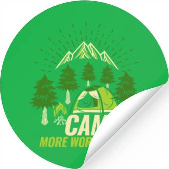 Discover Camping Camp more Worry less Stickers
