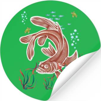 Discover Cat Fish Stickers