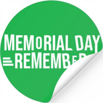 Discover Memorial Day Commemorative Design Stickers