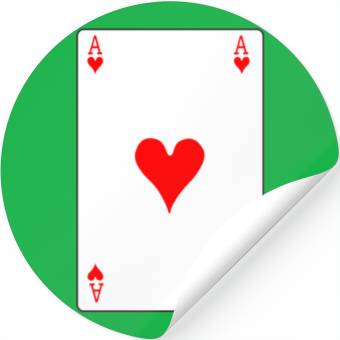 Discover Hearts Playing Card Stickers