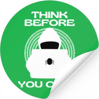 Discover Think Before You Click Cyber Awareness Security Stickers