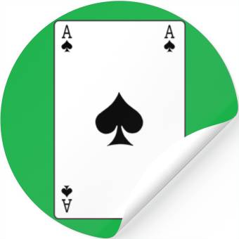 Discover Spades Ace playing card Stickers