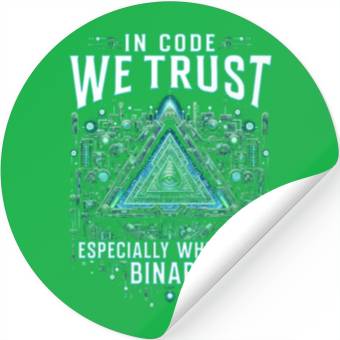 Discover Robotics Engineer In Code We Trust Stickers