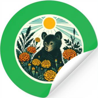 Discover Black Bear Stickers