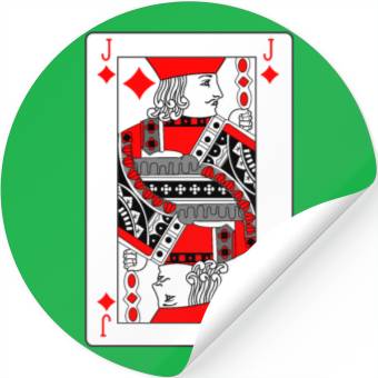 Discover jack Playing card Stickers