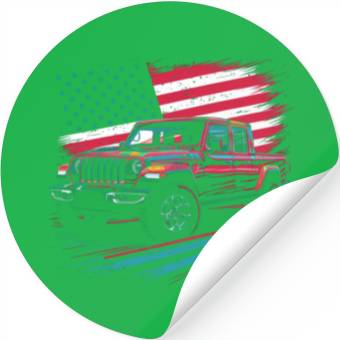 Discover Jeep Gladiator JT US Flag Stickers