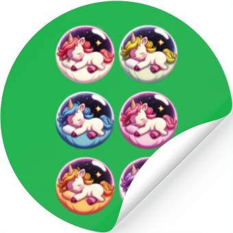 Discover Unicorn sticker set Stickers
