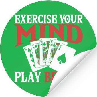Discover Exercise Your Mind Play Bridge Stickers