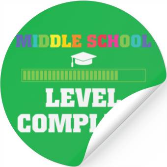 Discover Middle school level complete Graduation Stickers