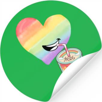 Discover Rainbow heart Stickers