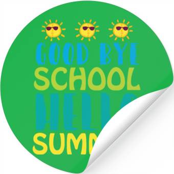 Discover Good Bye School Hello Summer Stickers