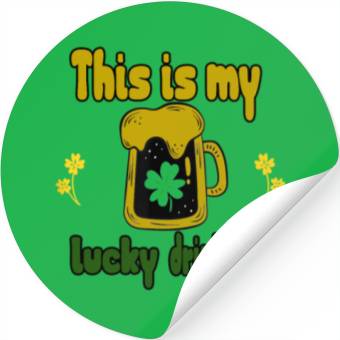 Discover This is my lucky drinking Stickers