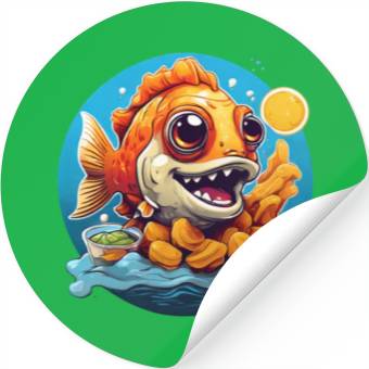 Discover Fish and Chips Stickers