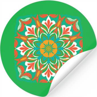 Discover Floral and stripes pattern Stickers