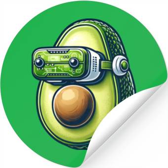 Discover Avocado VR Gamer Virtual Reality Stickers