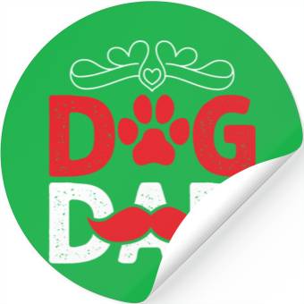 Discover DOG DAD Stickers
