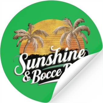 Discover Sunset Palms & Bocce Bliss Stickers