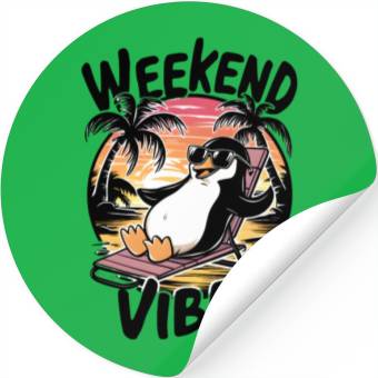 Discover Weekend Vibes Penguin: Playful Stickers