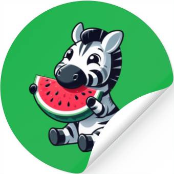 Discover Zebra melon watermelon fruit fruity Stickers