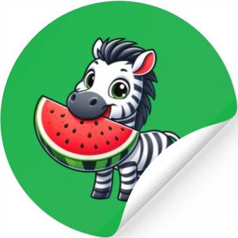 Discover Zebra melon watermelon fruit fruity Stickers