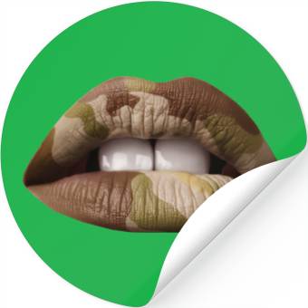 Discover Camo Lips Stickers