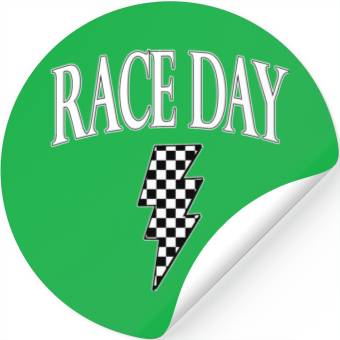 Discover Race Day Checkered Stickers