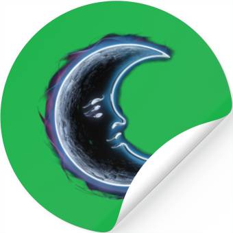 Discover Neon moon Stickers